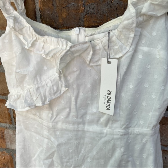 BB DAKOTA Say No More Dress Ivory Polka Dot - Picture 4 of 15